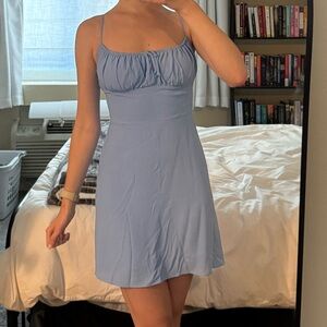 Sunday Best | Aritzia | Light Blue Spaghetti Strap Dress